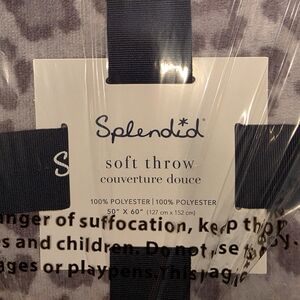 Splendid Leopard Print Throw Blanket NIP